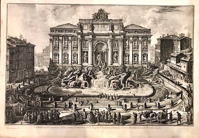 Piranesi Giovanni Battista (1720-1778) Veduta in prospettiva della gran Fontana dell'Acqua Vergine detta di Trevi Architettura di Nicola Salvi 1773 Roma